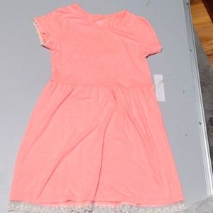 A peach pink dress